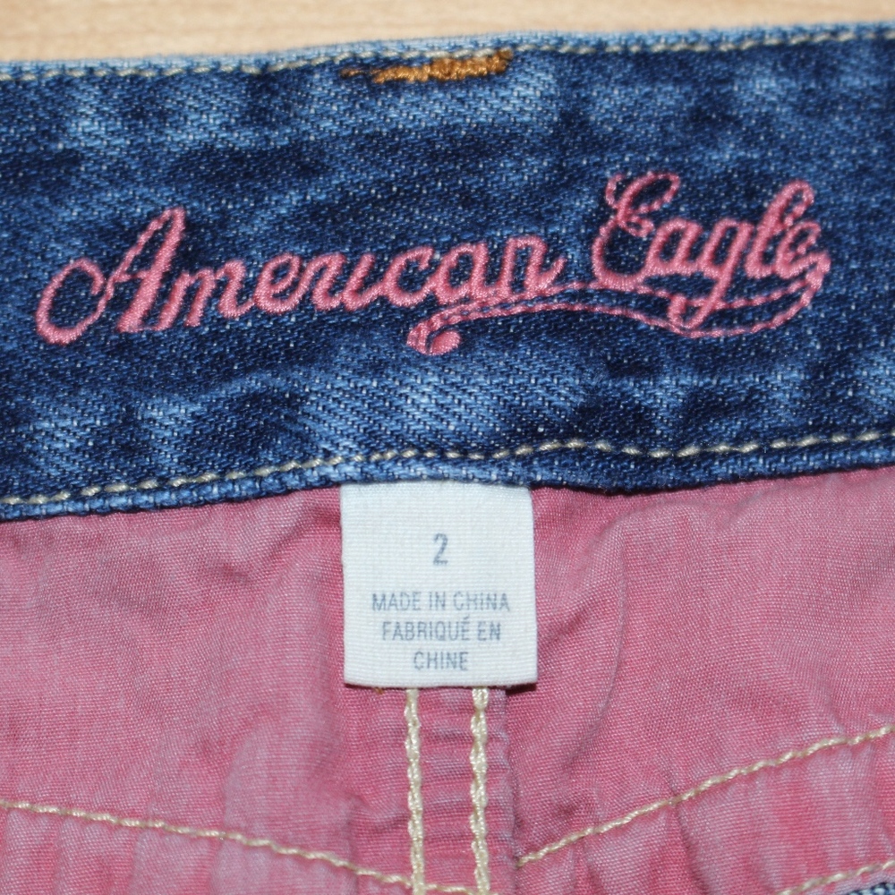 American Eagle Womens Jean Skirt Size 2 Distressed - Picture 5 of 8